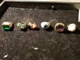 6 costume rings