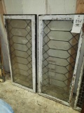 Leaded glass windows bid x 2