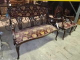 5pc set setee, arm chair, 3 chairs