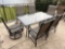 (6) Patio Chairs and Glass Top Table