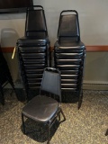 (20) Black Vinyl Banquet Chairs