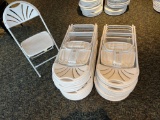 (25) White Plastic Folding Chairs