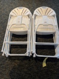 (10) White Plastic Folding Chairs