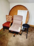 Office Lot; Office Chair Chair, Light fixture and Large Round Tabletop