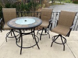 Patio Pub Table and (3) Patio Stools