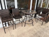 Patio Pub Table and (4) Patio Stools
