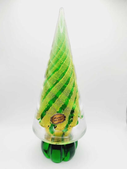 Vintage Italian Murano glass Christmas tree sculpture