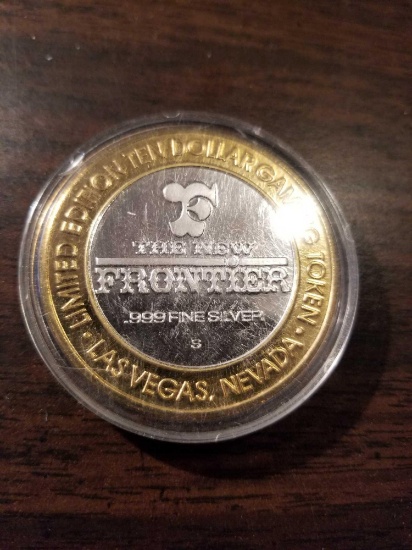 Gaming token, .999 silver