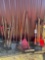 large lot of lawn tools
