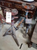 pair of large roller stands and jack stand