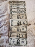 9 $1 bills and a $5 bill