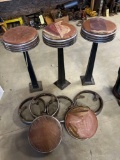 (3) Vintage parlor stools
