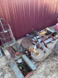 assorted implement parts