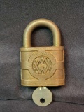 Yale WM signal brass railroad lock