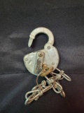 Railroad lock with brass key