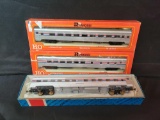 3 HO Amtrak passenger cars, Rivarossi and Con Cor