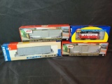 HO Atlas and Walther box cars, Athearn WM caboose