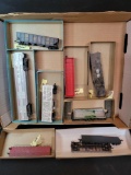 HO Lionel flat, hopper, stock and assorted cars