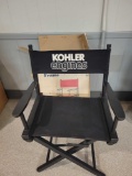 Pair of Kohler engine director chairs, one in original boxes