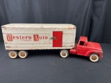 Structo Western Auto Netal Toy Truck and Trailer