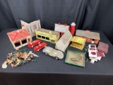 Assorted Plasticville Buildings and Figures