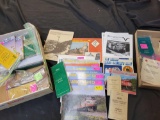 Box of timetables, train books and memorabilia