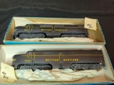 Athearn 602 and 604 Western Maryland HO locomotives