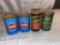 (4) antique oil cans