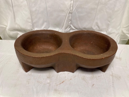 Early sewer tile pottery Dog Dish by Dave Miles
