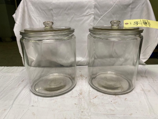 Pair of Old Country Store Jars