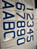 (14) 8.5 x 6 number and letter signs