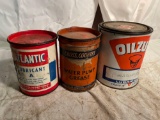 (3) grease cans