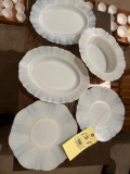 American Sweetheart depression glass 8 plates/platters