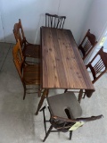drop leaf table with 6 chairs