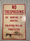 12 x 8 no trespassing sign