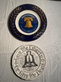 11 in and 9 in liberty bell plates