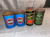 (4) antique oil cans