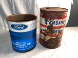 (2) antique oil cans