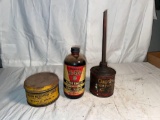 (3) antique cans
