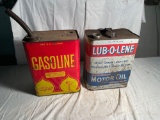 (2) antique gas/oil cans