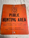 14 x 11 Public hunting area sign