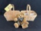 Signed Longaberger baskets & stuffed bear