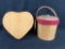 Longaberger heart basket, ice bucket