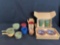 Longaberger pottery, candles