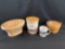 Longaberger mini corn basket, homestead pottery, oval basket