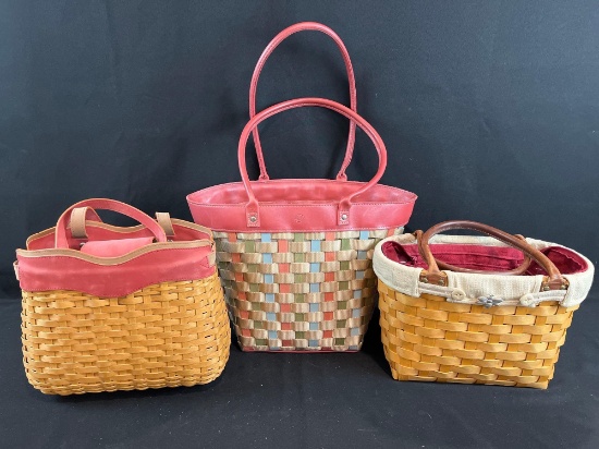 (3) Longaberger handbags