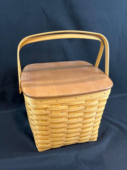 Signed Longaberger basket w/ lid