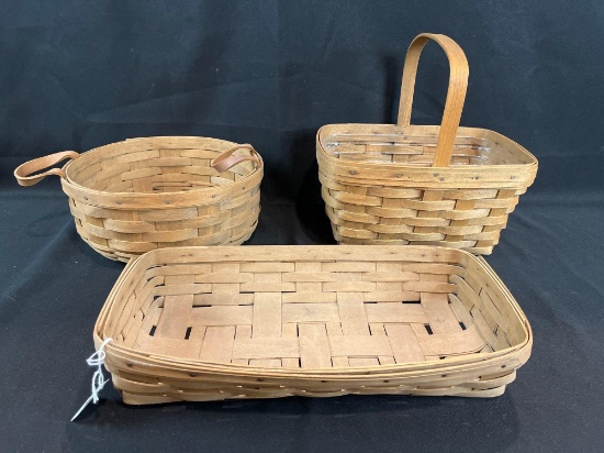 (3) 1980s Longaberger baskets