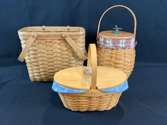 (3) Longaberger baskets