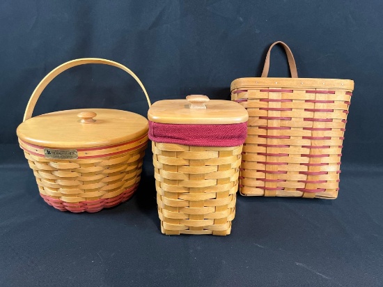 (3) Longaberger baskets
